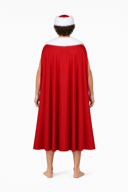 Thragg Cosplay Cape with Fur Trim back view