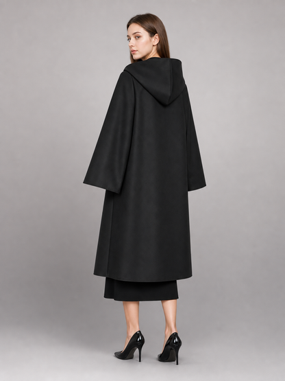 Black hooded carnival cloak for costumes