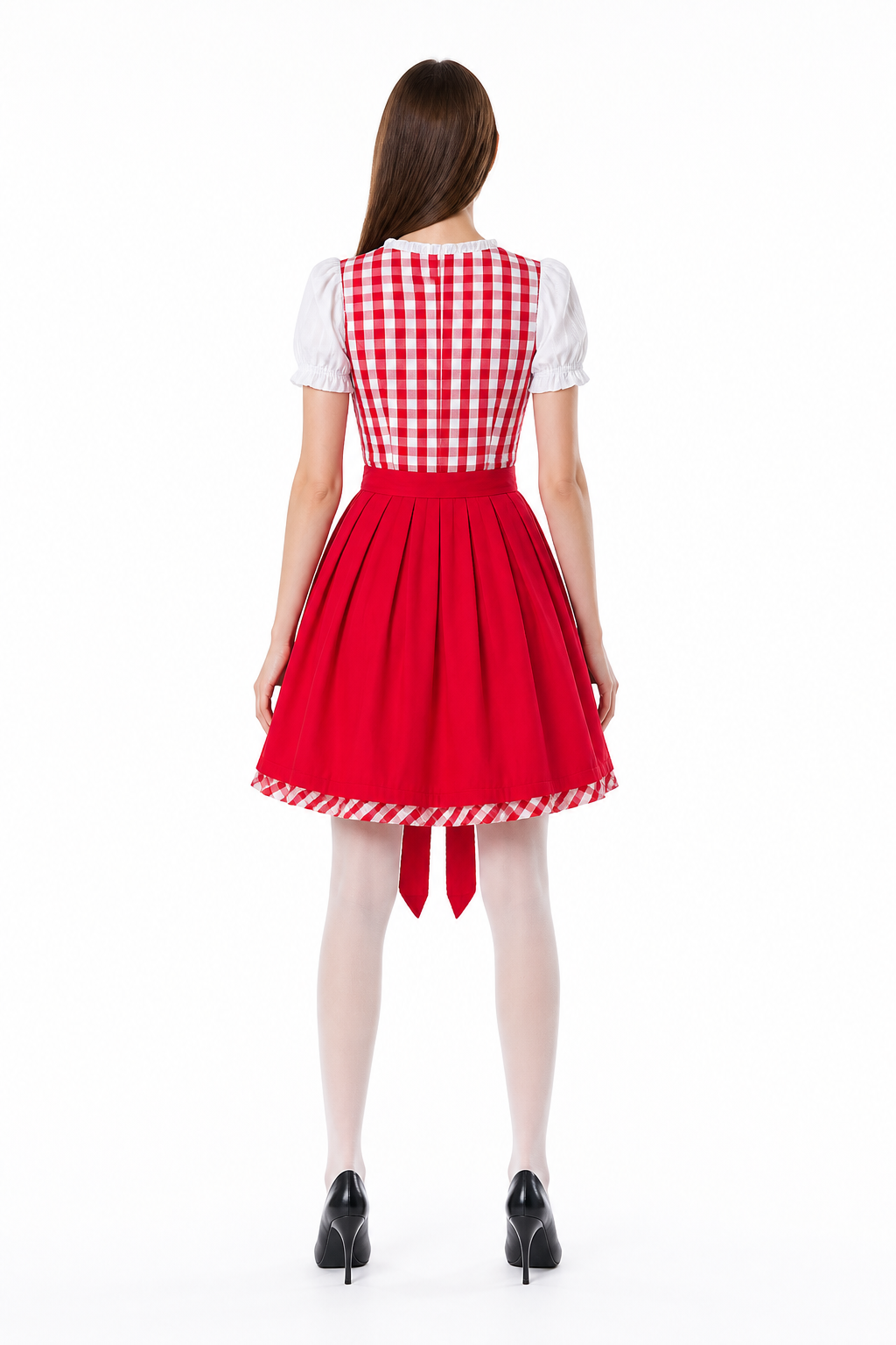 Red-and-White Plaid Carnival Costume