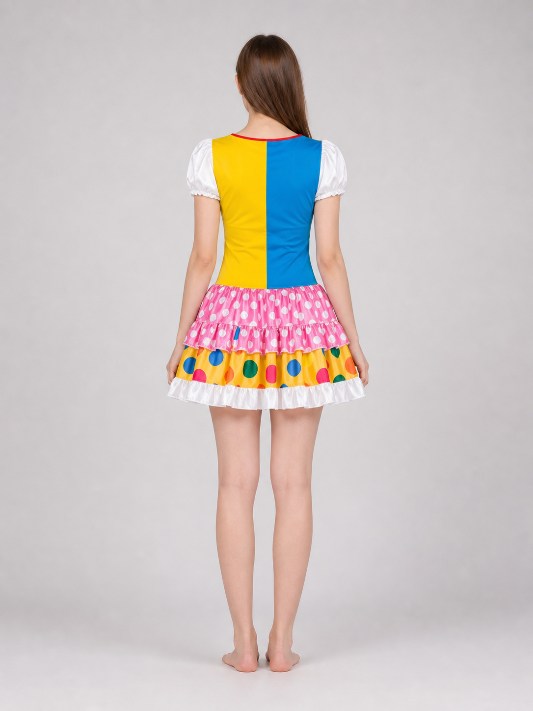 Clown Costume Dress with Ruffles and Bows