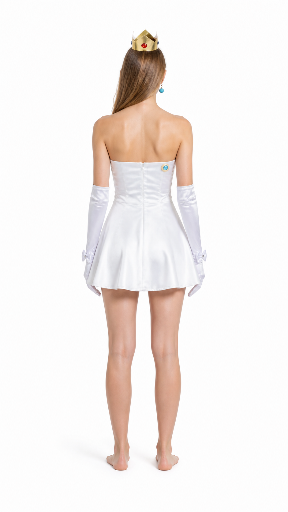 Accessory Set: Crown, Gloves, Earrings back view
