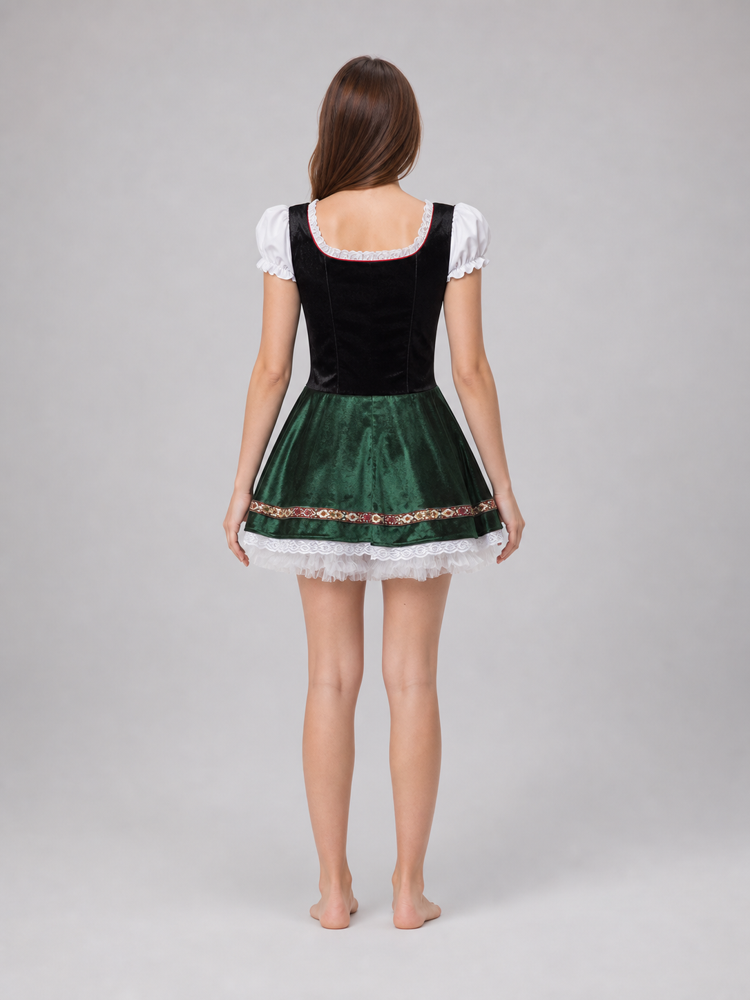 National costume dress with apron and corset