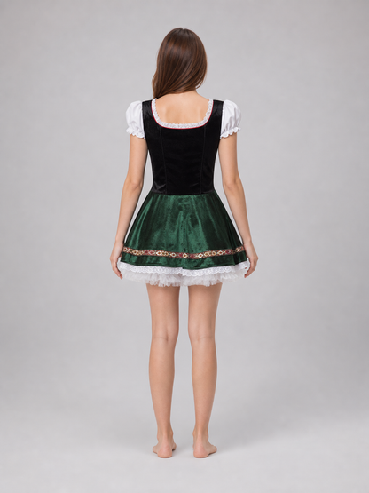 National costume dress with apron and corset
