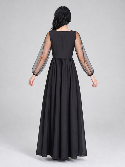 Skeleton Cosplay Dress with Long Sleeves back view