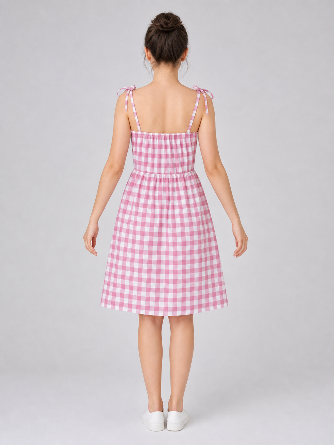 Barbie-Style Costume: Plaid Dress and Hat