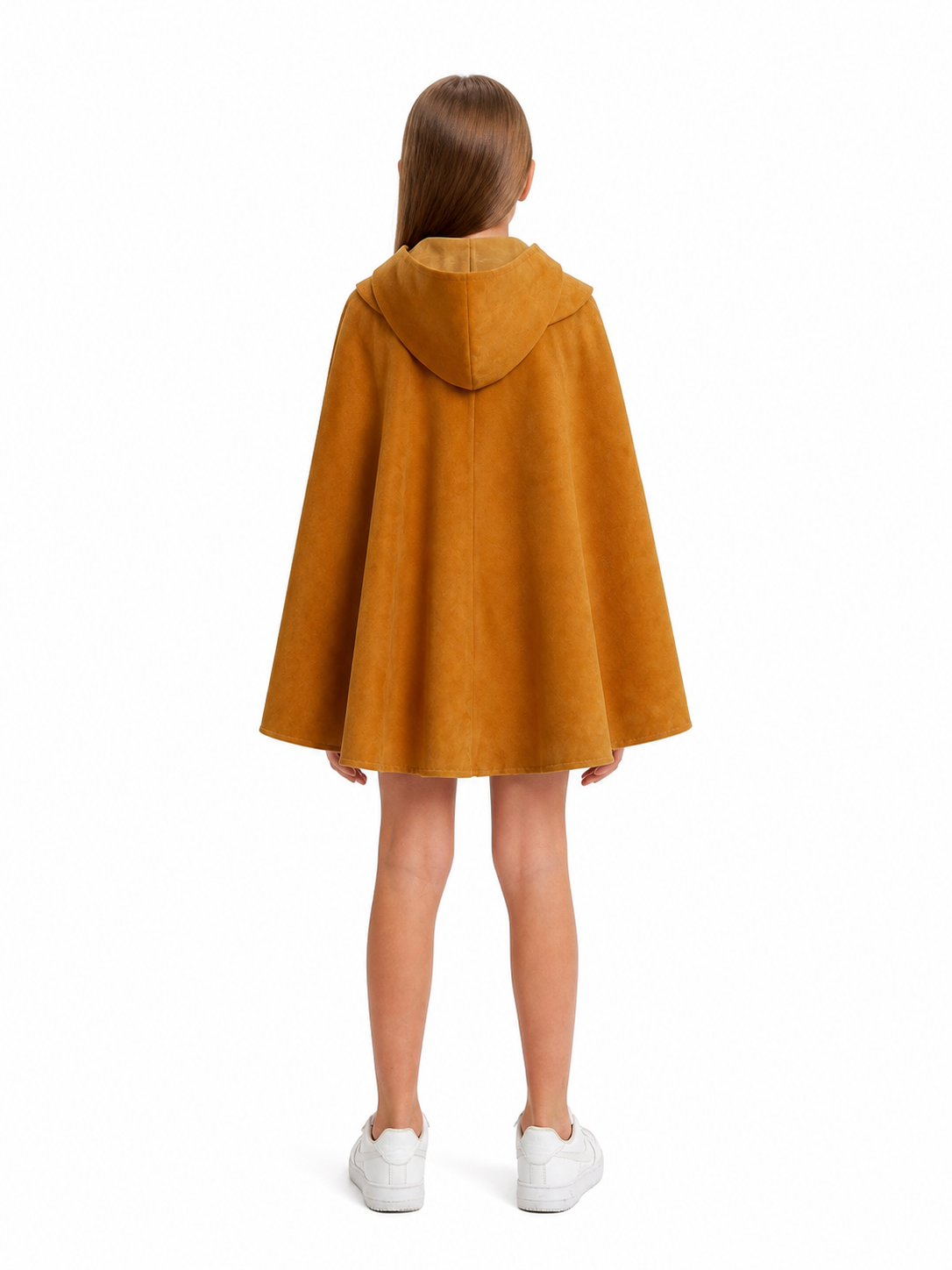 Holly Kids' Hooded Halloween Cloak, Beige back view