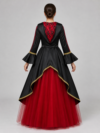 Black and red hooded costume dress