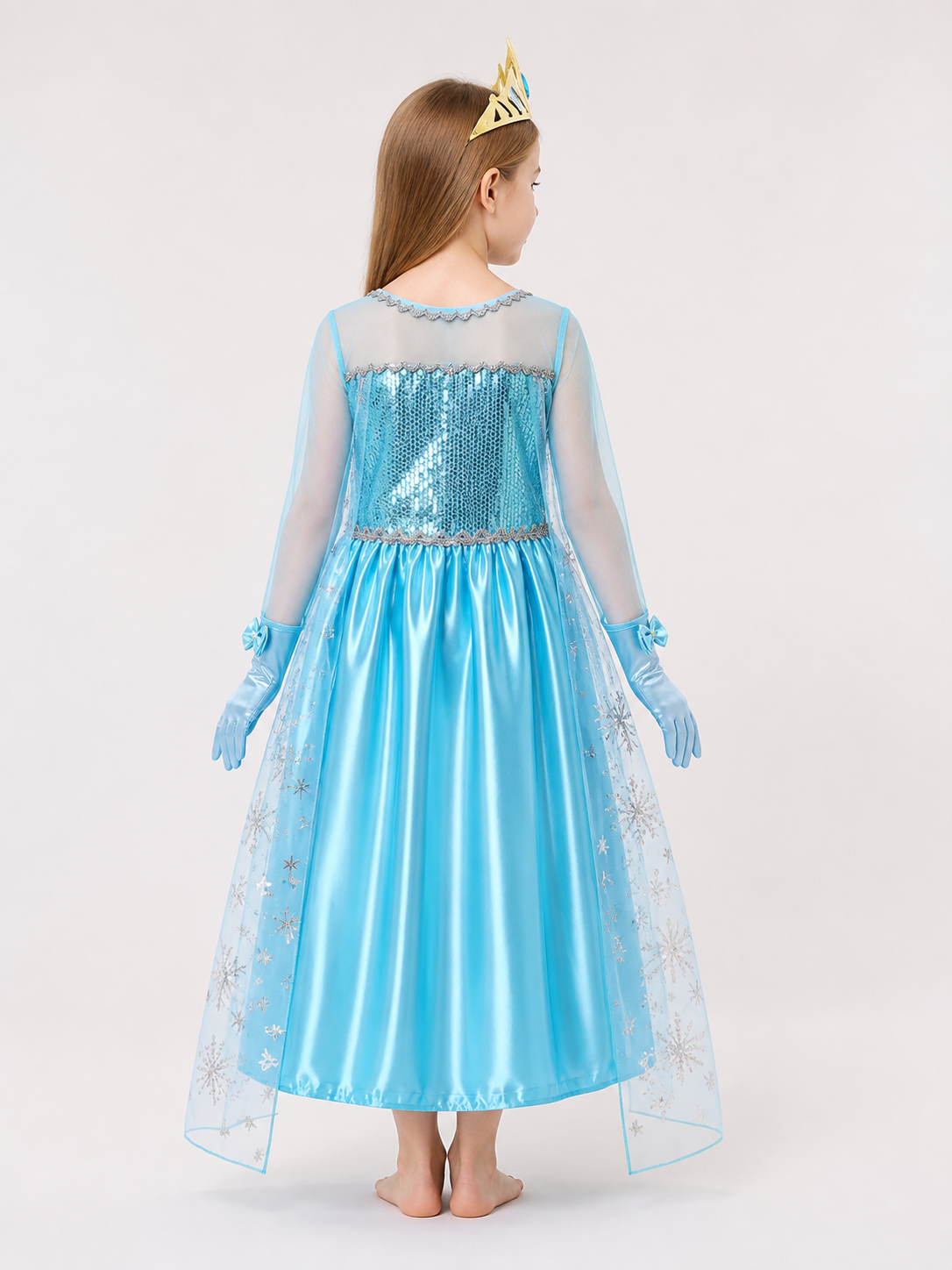 Snow Queen Costume for Halloween and Cosplay back view