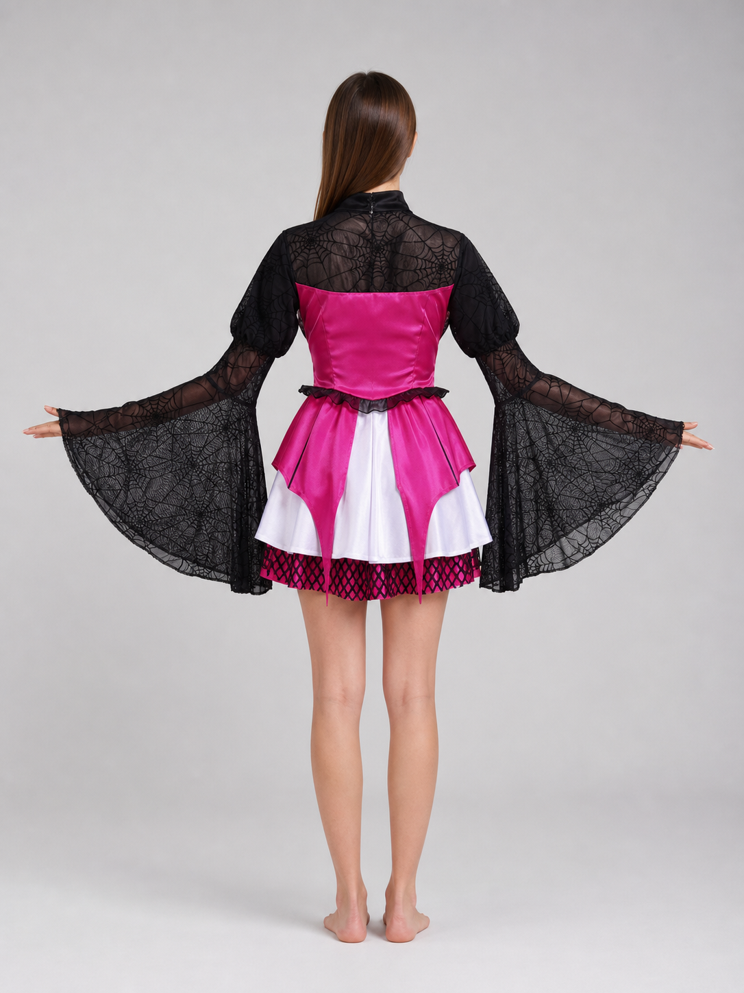 Gothic Draculaura Cosplay Dress with Corset Bodice