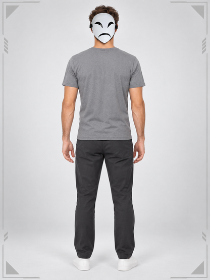 Carnival Mask with Black Graphic Design