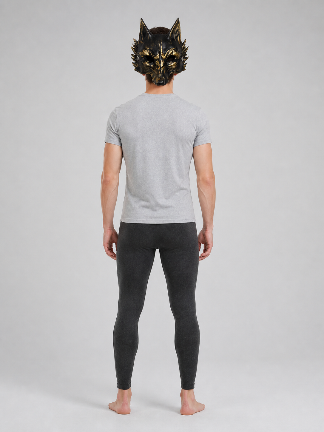 Halloween Carnival Skull Mask Headwear back view