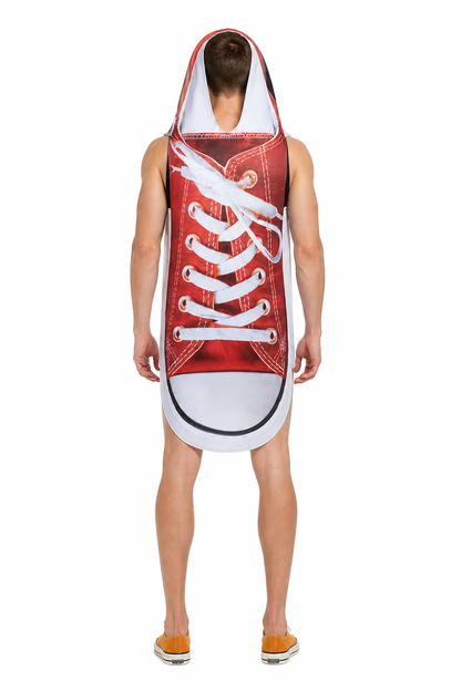 Sneaker-Shaped Costume with Hood back view