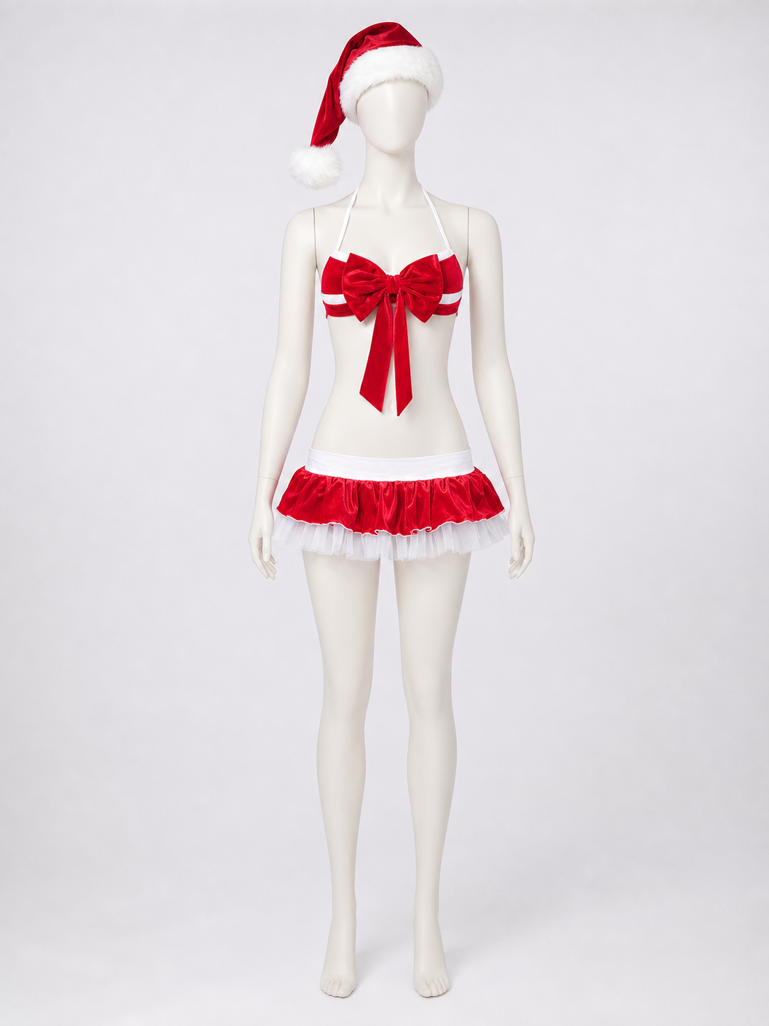 Christmas Costume: Cropped Top and Skirt