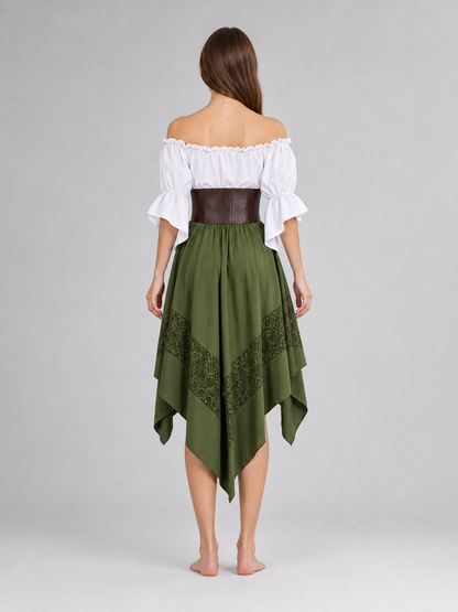 Pirate Costume: Blouse, Corset, and Skirt