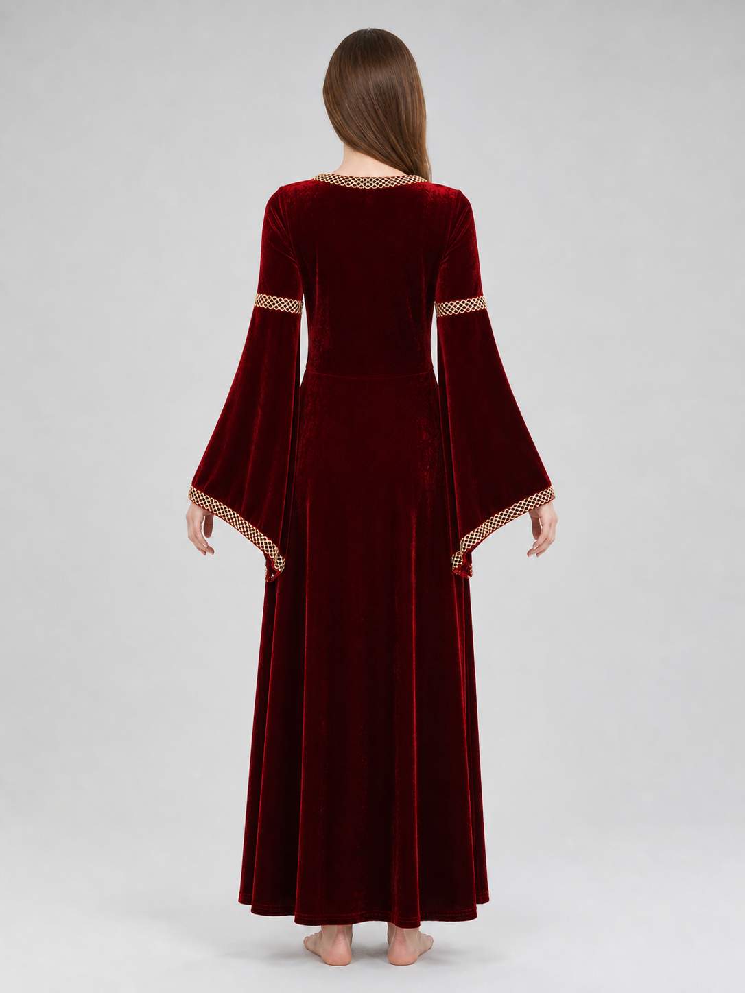 Medieval-Style Costume Dress with Sleeves