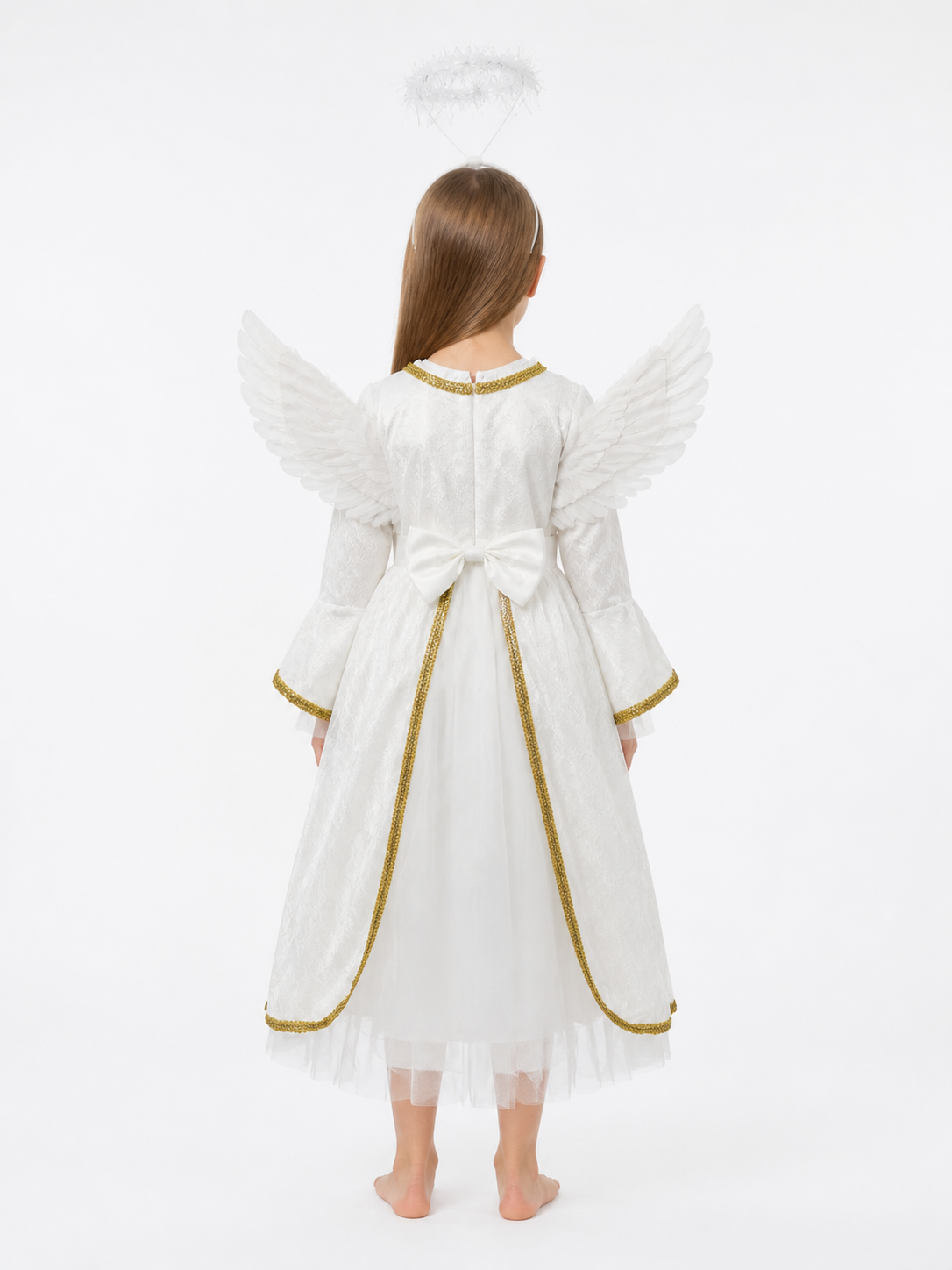 Angel Costume Dress with Wings and Halo back view