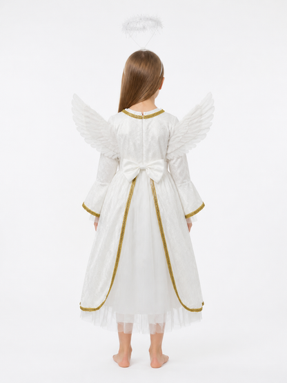 Angel Costume Dress with Wings and Halo back view