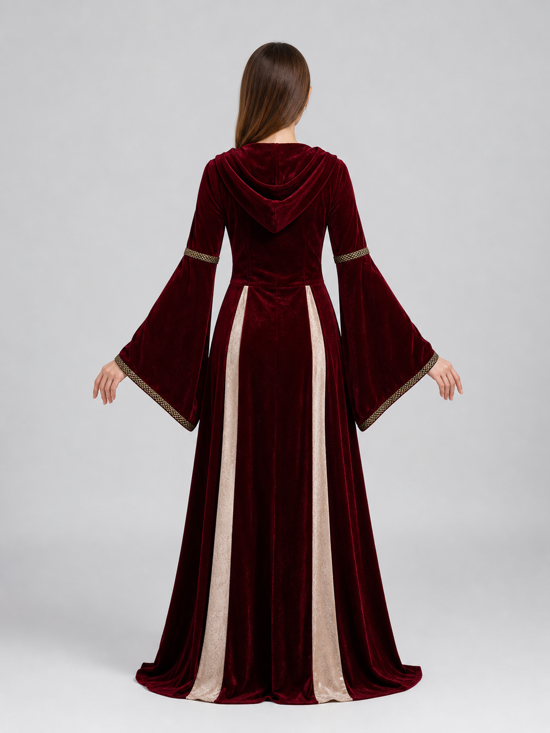 Medieval Hooded Dress, Gothic Style