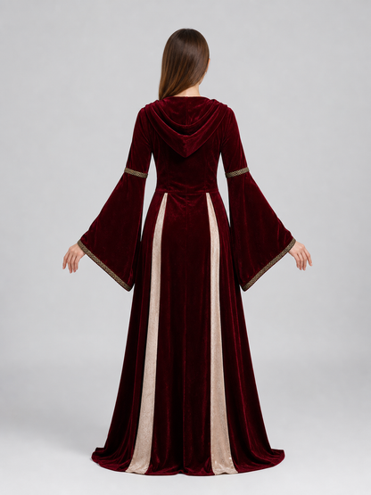 Medieval Hooded Dress, Gothic Style