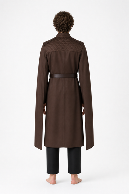 Count Dooku Cosplay Costume with Cloak and Belt back view