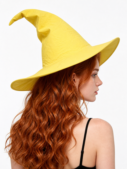 Yellow Witch Costume Hat for Halloween