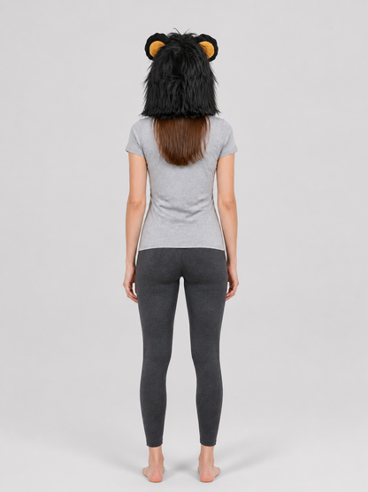 Black Lion Carnival Headwear for Halloween back view