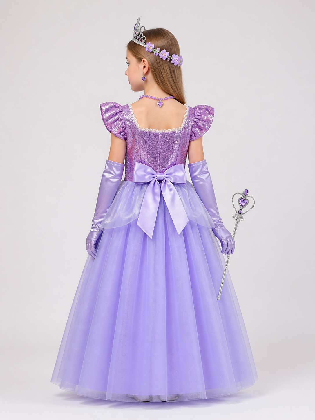 Purple Princess Halloween Costume back view