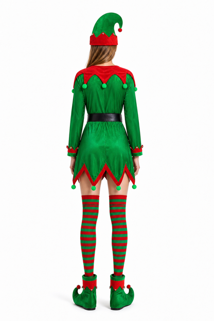 Christmas Character Costume with Dress and Accessories back view