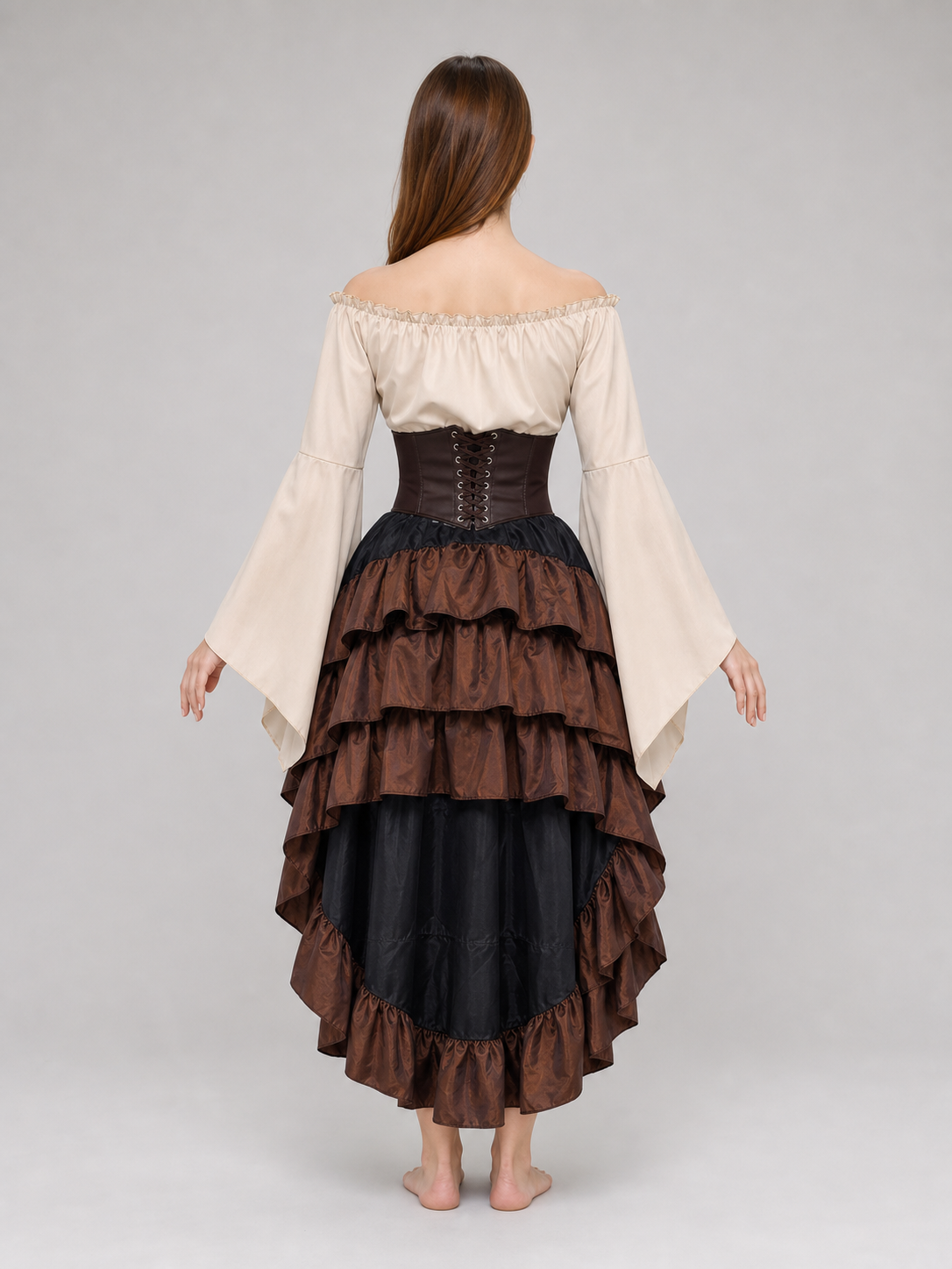 Pirate Costume with Corset and Skirt
