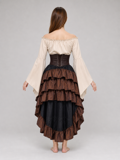 Pirate Costume with Corset and Skirt