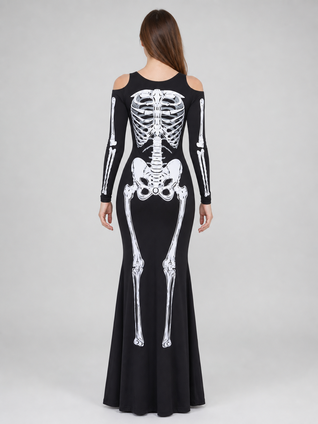 Halloween Skeleton Print Costume Dress