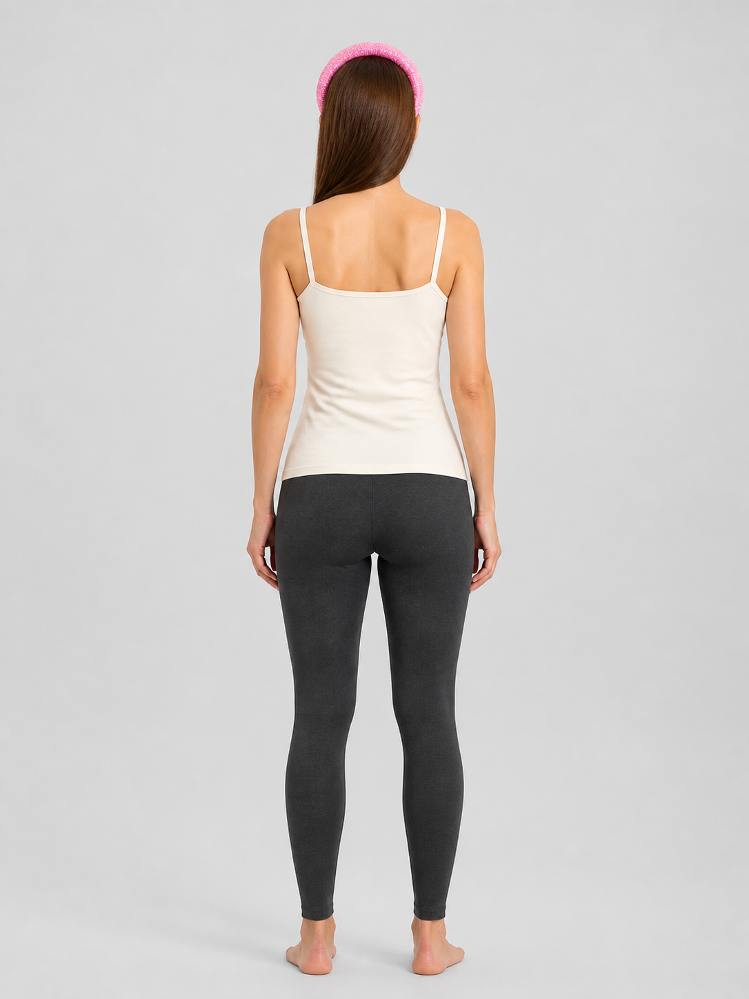 Wide Pink Sequin Carnival Headband back view