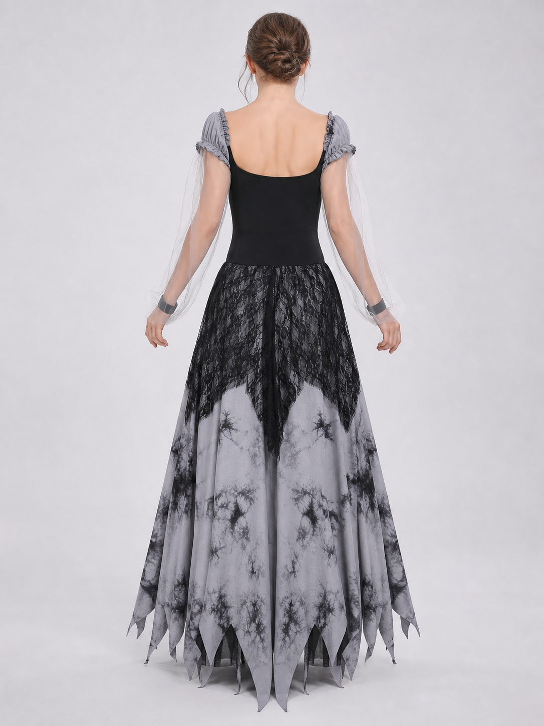 Gothic-Style Halloween Stage Dress back view