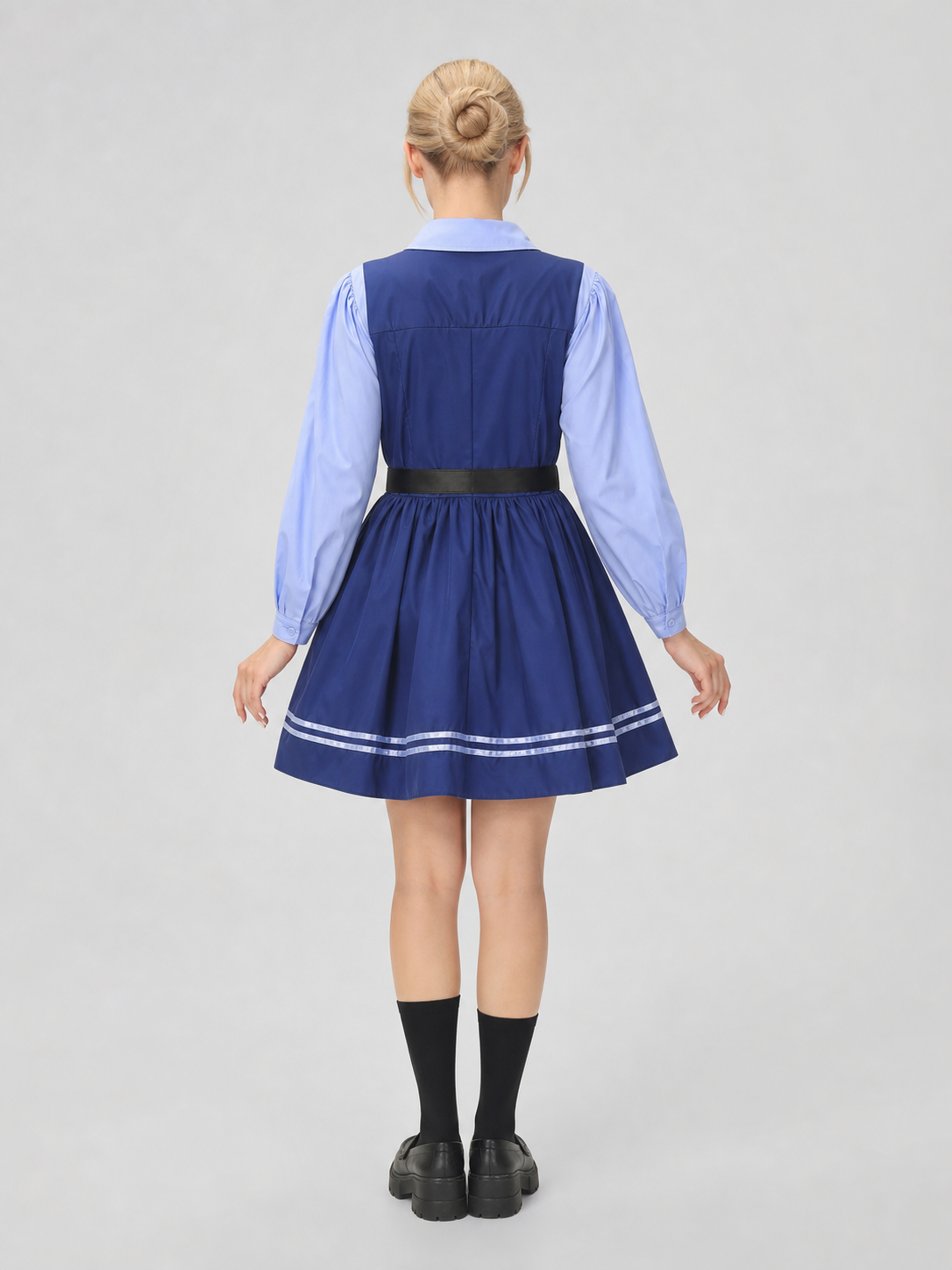 Police Costume with Skirt, Tie, and Badge
