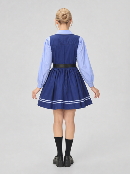 Police Costume with Skirt, Tie, and Badge