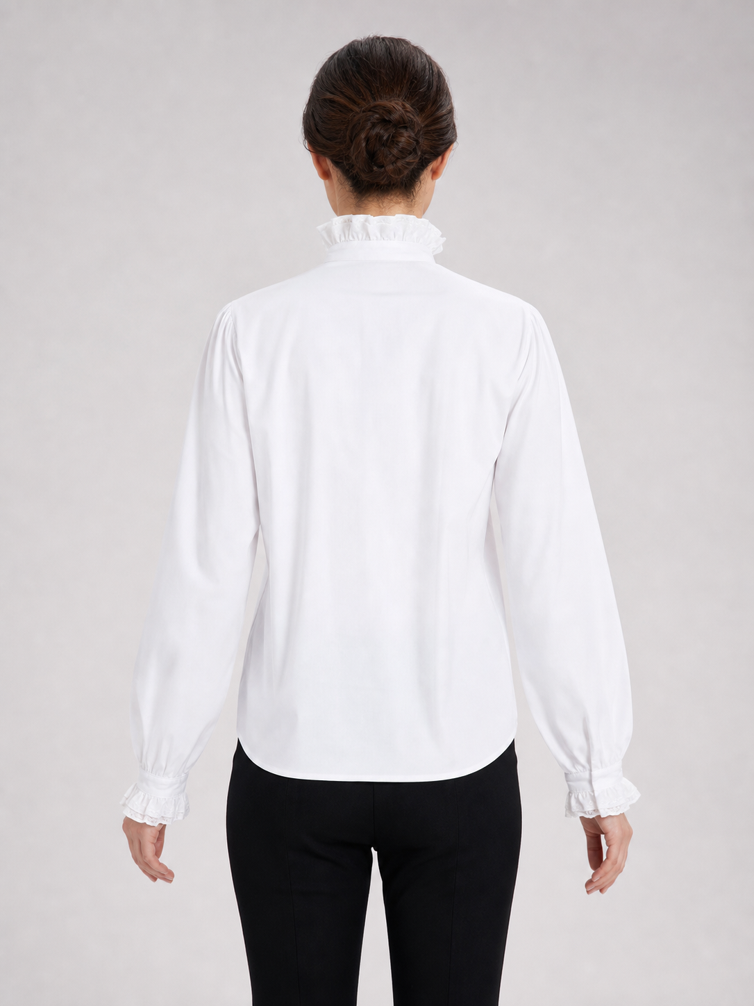 Cosplay Shirt with Jabot and High Collar