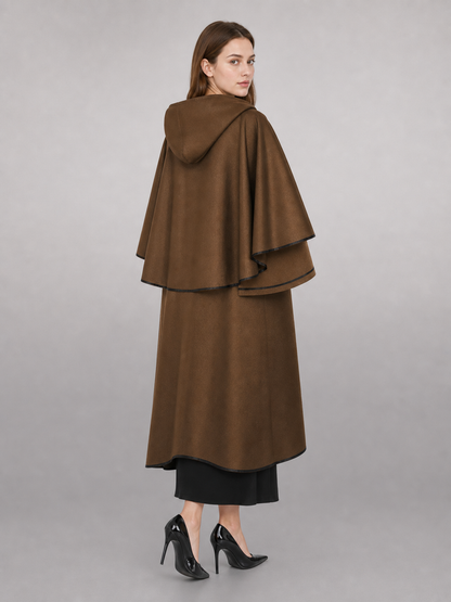 Brown Hooded Costume Cloak
