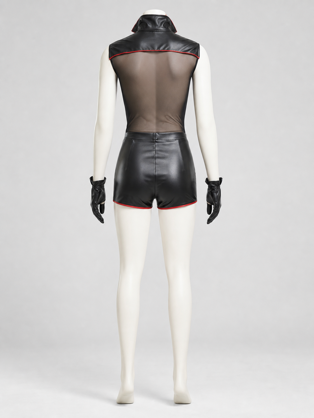 Vampire Costume with Red Trim and Silver Buttons