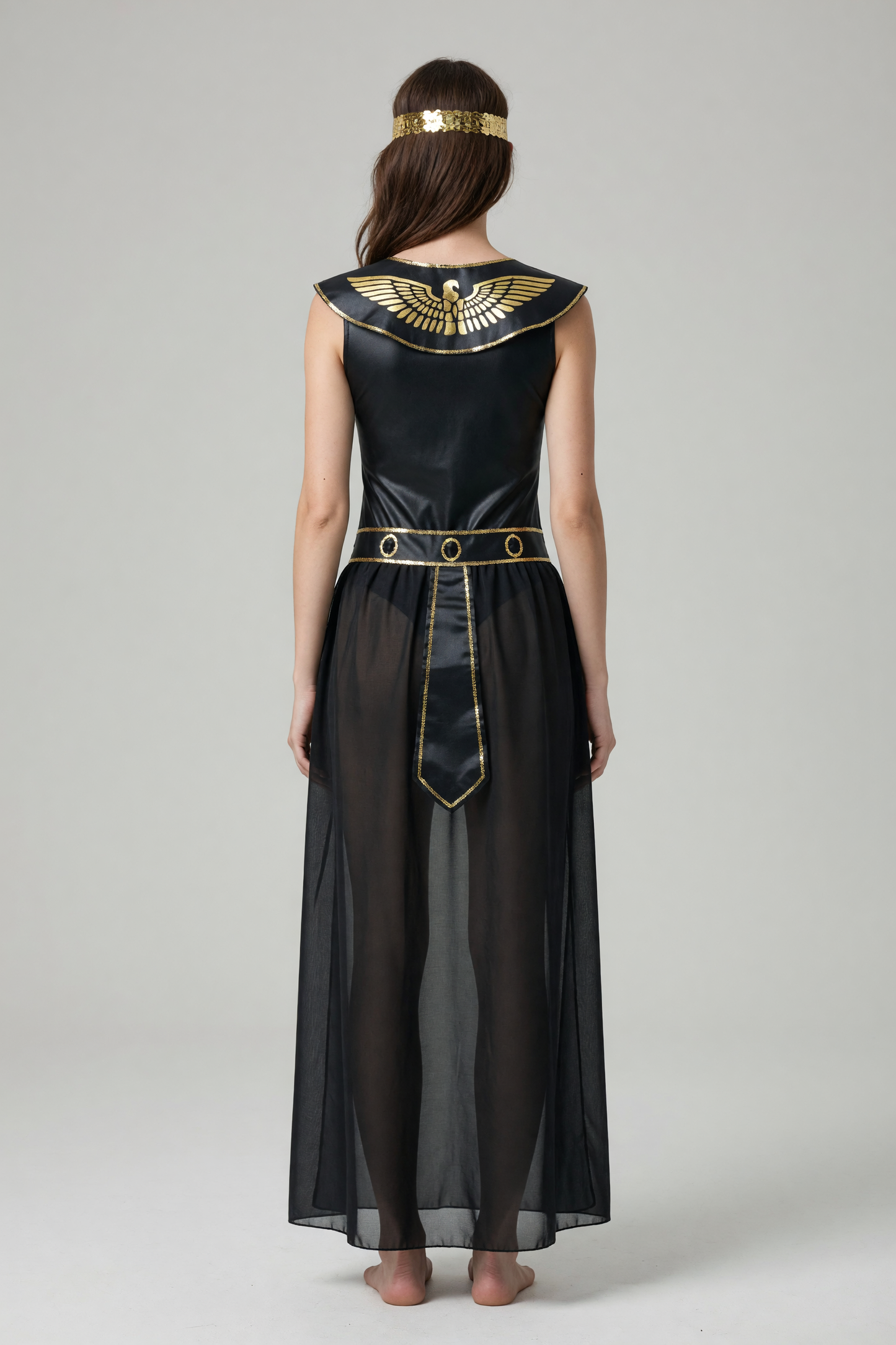 Cleopatra Cosplay Costume, Black and Gold