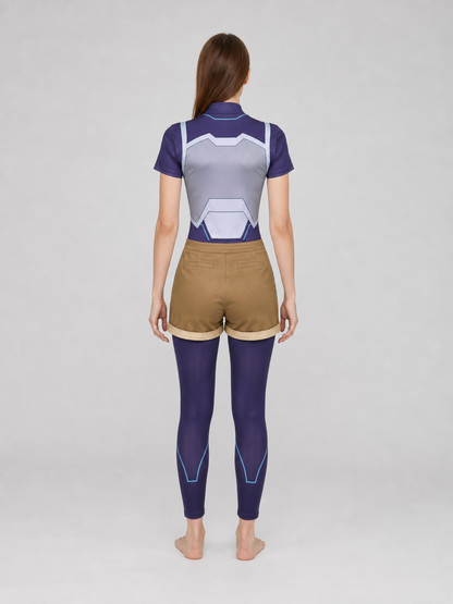 Zoe Cosplay Costume: Top, Shorts, and Leggings
