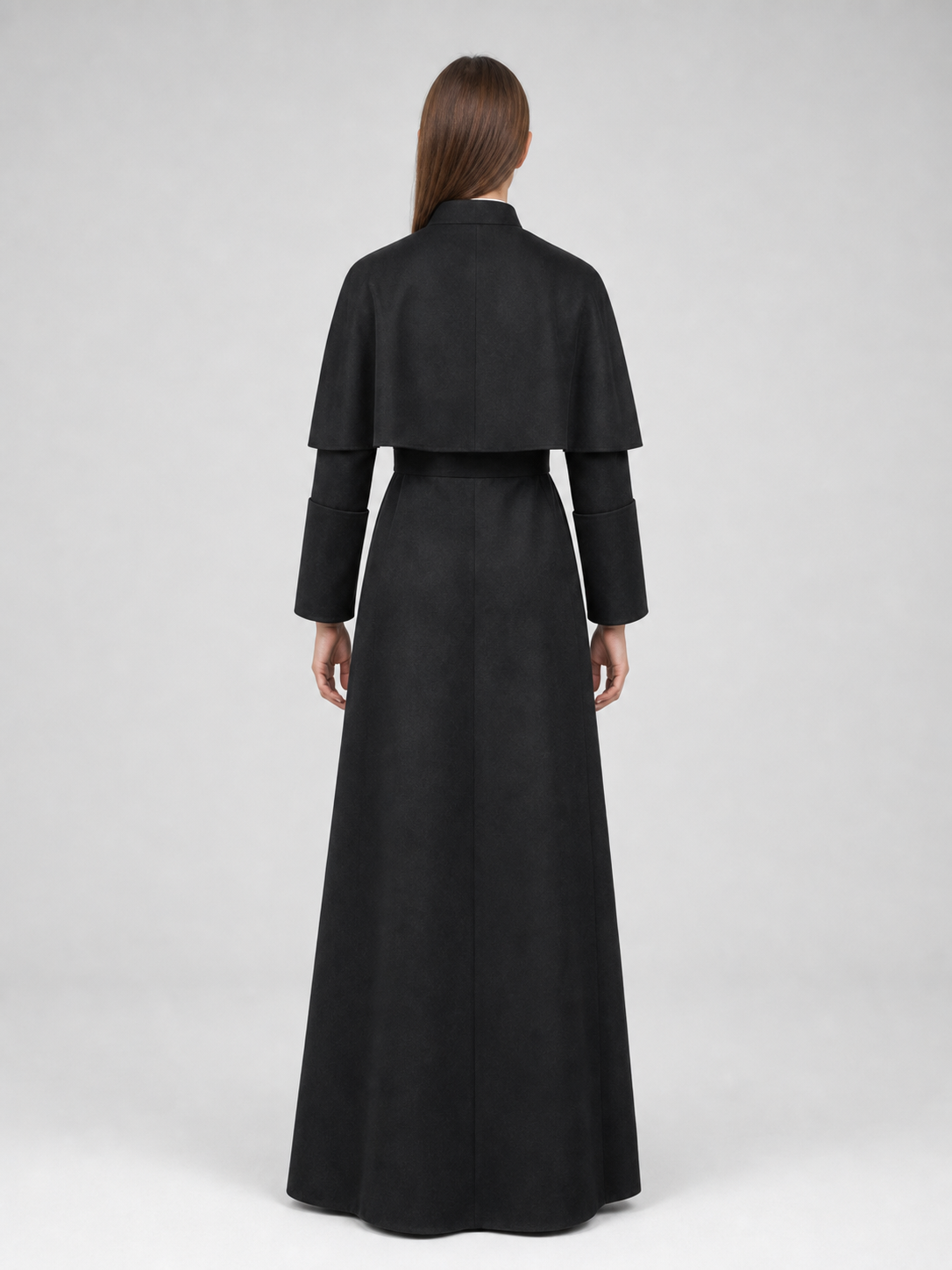Black Halloween Cosplay Cassock with Cross