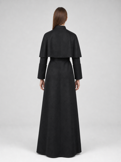 Black Halloween Cosplay Cassock with Cross