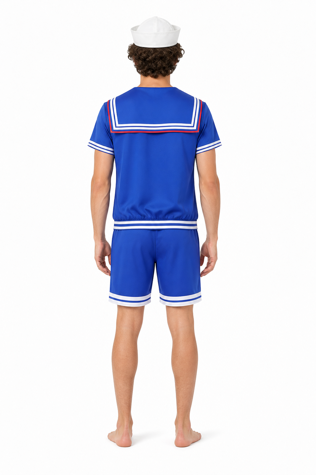 Sailor Costume: Shirt, Shorts, and Cap back view