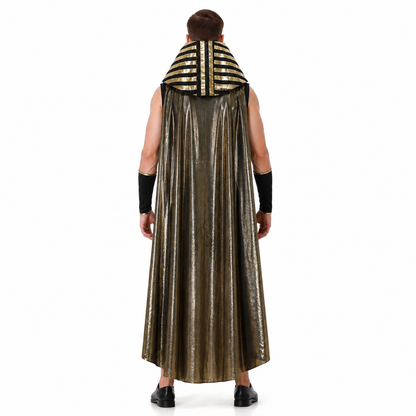 Ancient Egyptian Costume with Headpiece and Cloak