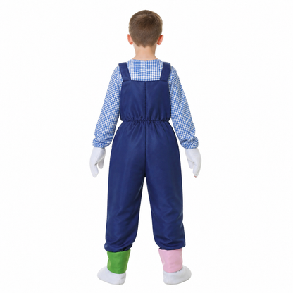 Clown Costume with Rabbit and Butterfly for Easter back view