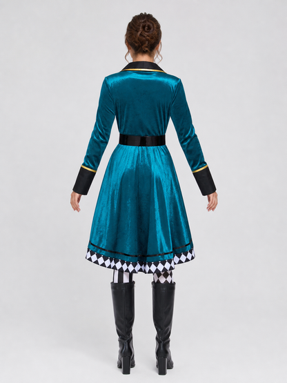 Stage Costume with an Asymmetrical Skirt and Top Hat