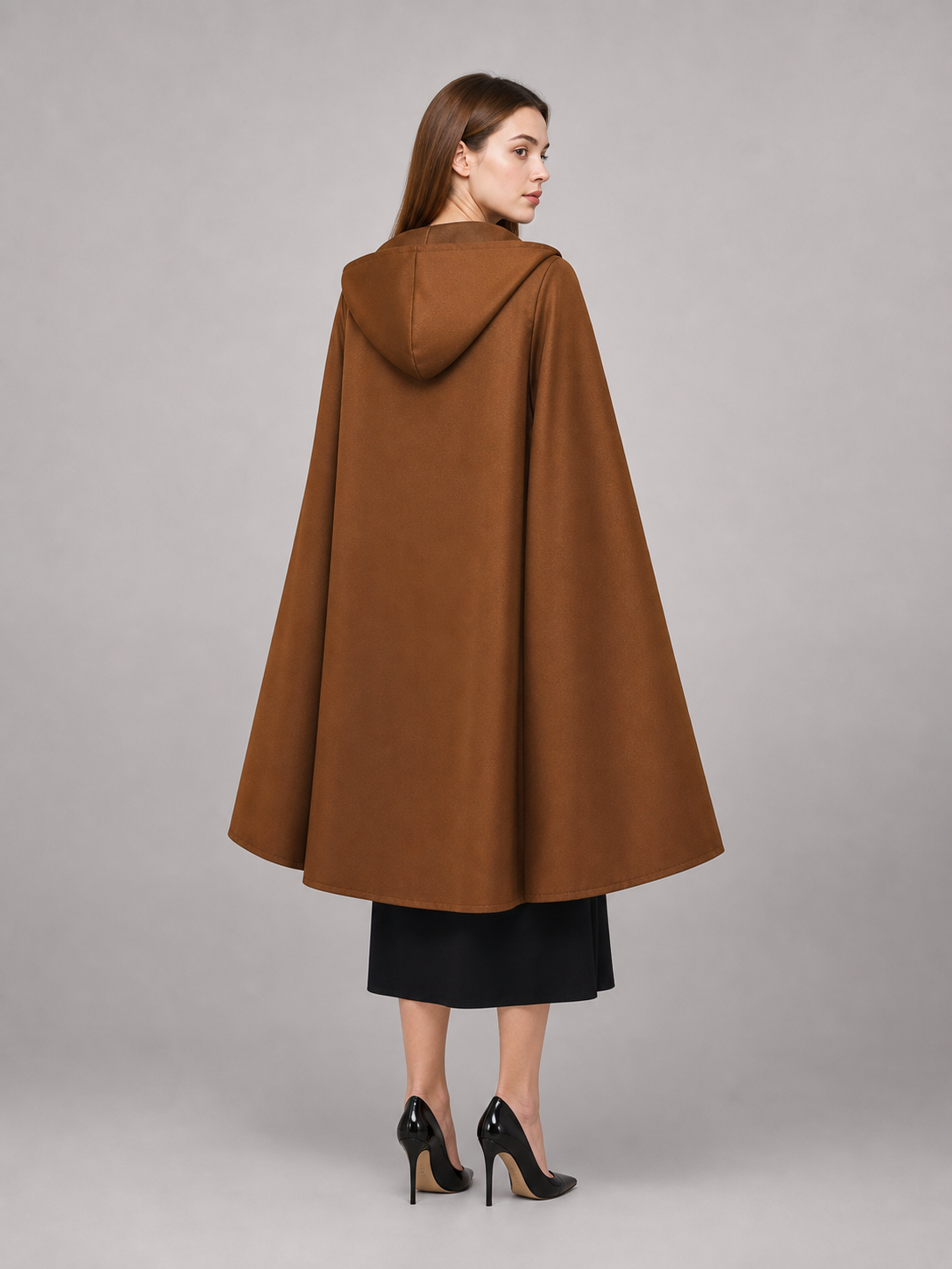 Brown Carnival Cloak with Hood