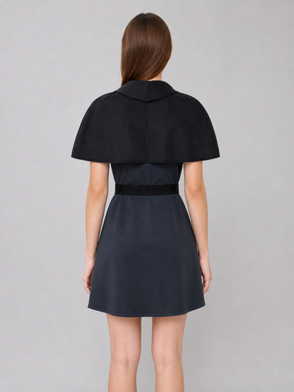 Amity Cosplay Dress with Capelet and Black Belt