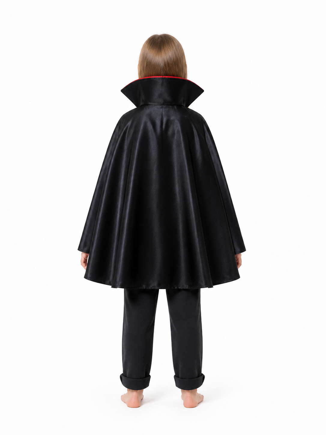 Reversible Carnival Cape, Red and Black back view