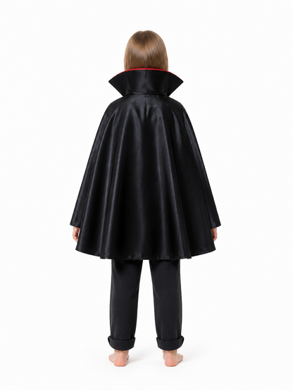 Reversible Carnival Cape, Red and Black back view